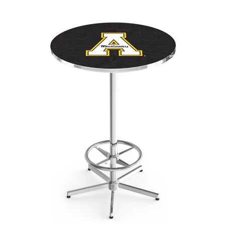 Holland Bar Stool Co 42" Chrome Appalachian State Pub Table L216C4228AppStU